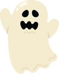 illustration of ghost white on background vector
