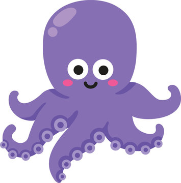 illustration of octopus white on background vector