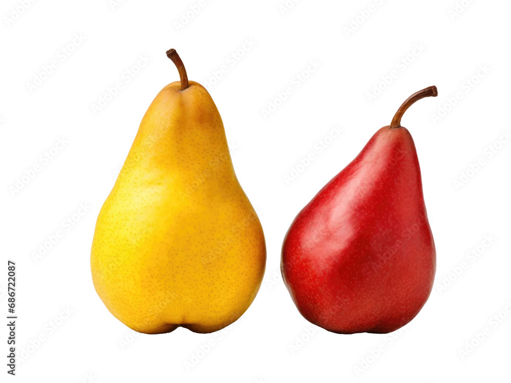 Poster pear isolated on transparent background