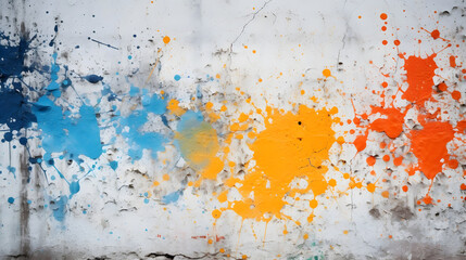 Colorful spray painting concrete wall background.