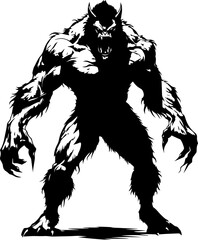 Werewolf silhouette 