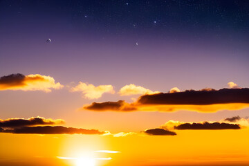 Fototapeta na wymiar sunset over the sea. Generative AI