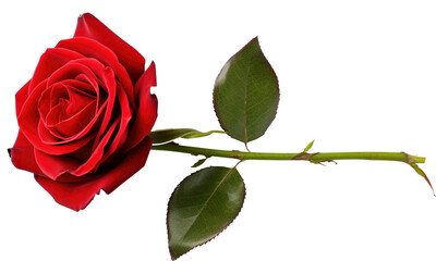 red rose isolated  on transparent background