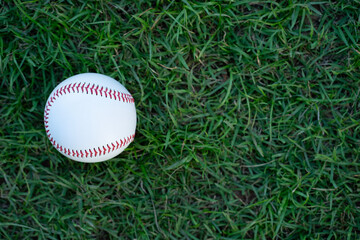 close-up baseball on the infield, sport concept