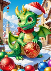 Cute green dragon - 686727600