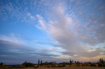 sunset sky on the island of Cyprus, colorful clouds and reflections in the sky 10