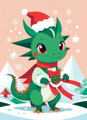 Cute green dragon - 686729284