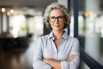 portrait of a middle-aged businesswoman.