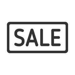 sale vector icon. sale button for black friday sales company. glyph icon for web and ui isolated on white background