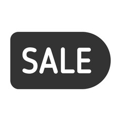 sale vector icon. sale button for black friday sales company. glyph icon for web and ui isolated on white background