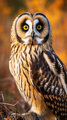 Short-eared Owl close up