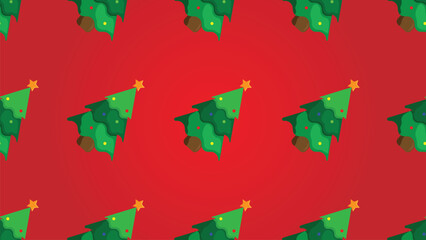 Seamless pattern for Christmas holiday with christmas tree. background christmas greeting card.