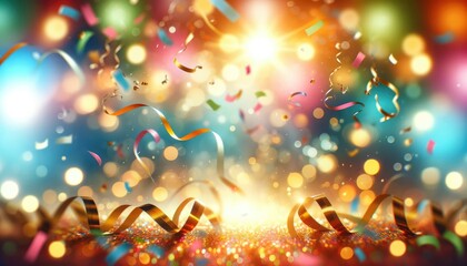 Vibrant Celebration Confetti Explosion Background