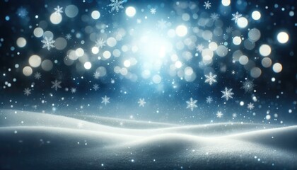 Obraz premium Enchanting Winter Wonderland Background with Sparkling Snowflakes