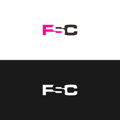 FSC logo. F S C design. White FSC letter. FSC, F S C letter logo design. Initial letter FSC linked circle uppercase monogram logo. F S C letter logo vector design. 