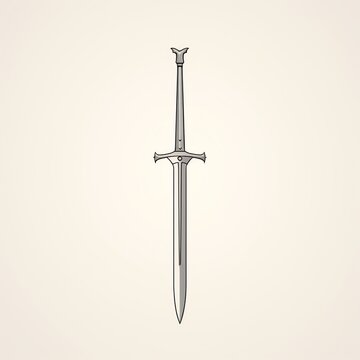 a drawing of a sword