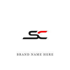 SC logo. S C design. White SC letter. SC, S C letter logo design. Initial letter SC linked circle uppercase monogram logo.