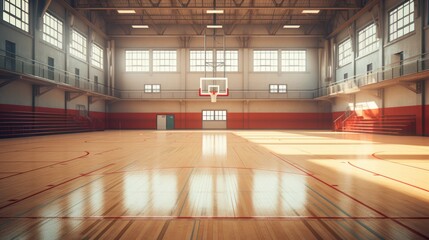 gym  for playing basketball or volleyball. concept sports, halls, futuristic