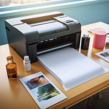 a printer on a table