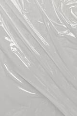 Plastic transparent on white background. White plastic film wrap texture background. White Plastic Bag Texture