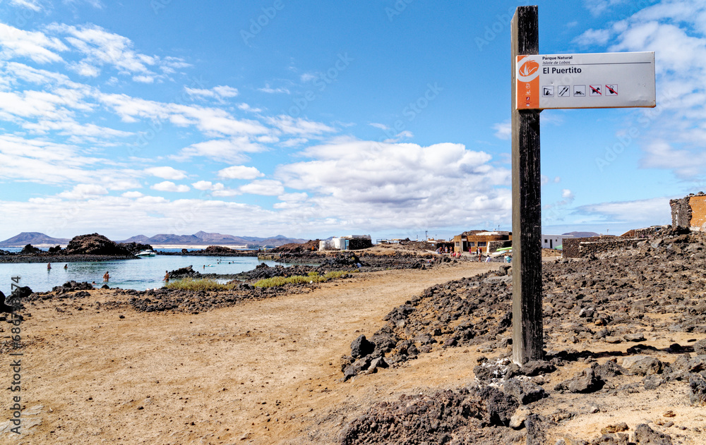 Wall mural View of Lobos island - Fuerteventura, Canary Islands, Spain