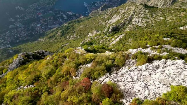 View of Kotor Montenegro from the mountain