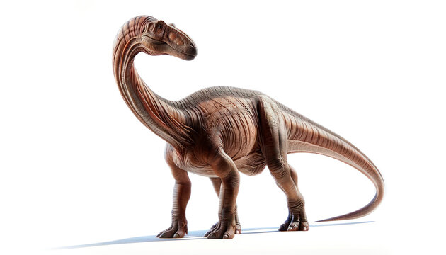 approximative figure anatomical of dinosaur herbivorous big size. illustration of Sauropod dinosaur herbivore figure anatomycal Isolated in white background. Generative AI