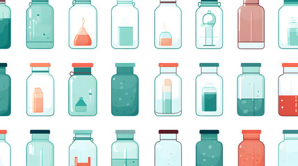 set of bottles