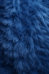 Fototapeta premium navy blue fluffy furry wall with big white eyes created with Generative Ai