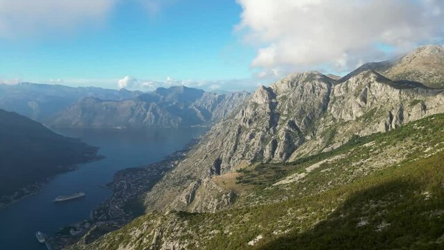 View of Kotor Montenegro from the mountain