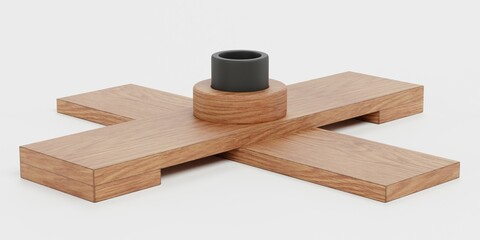 Realistic 3D Render of Christmas Tree Stand