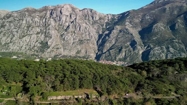 View of Kotor Montenegro from the mountain
