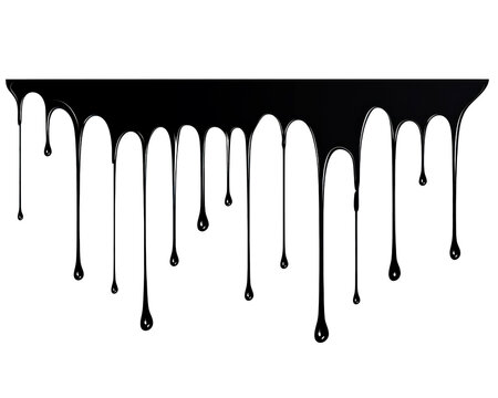 black dripplet separated on white background - ai-generated