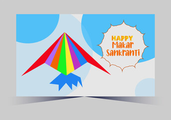 Fototapeta premium vector indian makar sankranti festival and web banner template