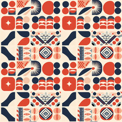 abstract geometric styled seamless pattern background