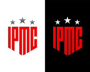 IPMC letters monogram sport soccer logo design.