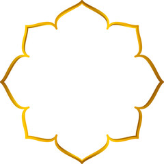 Islamic gold frame