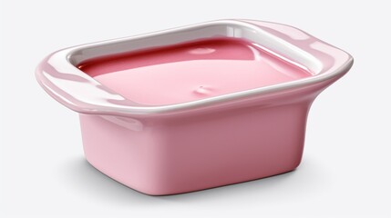pink sauce in dinnerware container Ai Generative