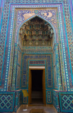 Shad-I-Mulk Oko Mausoleum (1371-1383) at Shah-I-Zinda; Samarkand, Uzbekistan