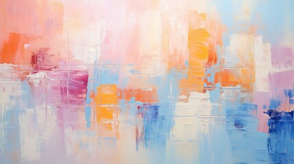 essence of a textured abstract painting brought to life with thick, expressive strokes of pink, blue, and orange paint