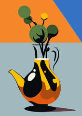 Abstract vector painting for interior