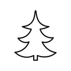 Christmas tree line icon