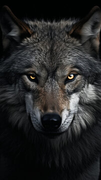 seamless wolf photo design for phone wallpaper created with Generative Ai