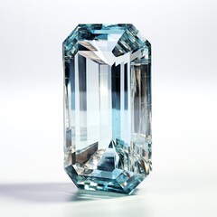 a clear rectangular crystal object
