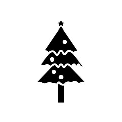 Christmas tree glyph icon