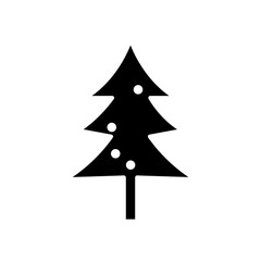 Christmas tree glyph icon