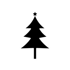 Obraz premium Christmas tree glyph icon