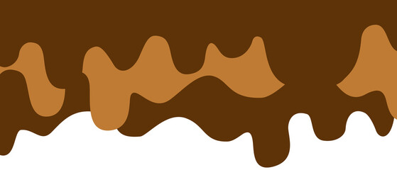 Ilustración de delicioso chocolate derritiéndose sin fondo