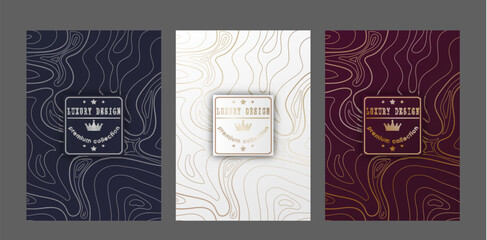 A luxurious pattern. A set of spectacular patterns for covers, prints, interior design, packaging, premium funds and creative ideas