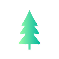 Christmas tree gradient icon